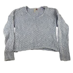 PILCRO Lavender Crop Knit Sweater Size S